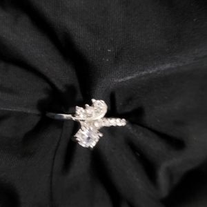 Sterling silver and cubic zirconia women's diamond rings